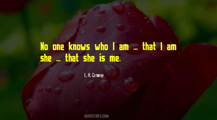 No One Knows Who I Am Quotes #7124