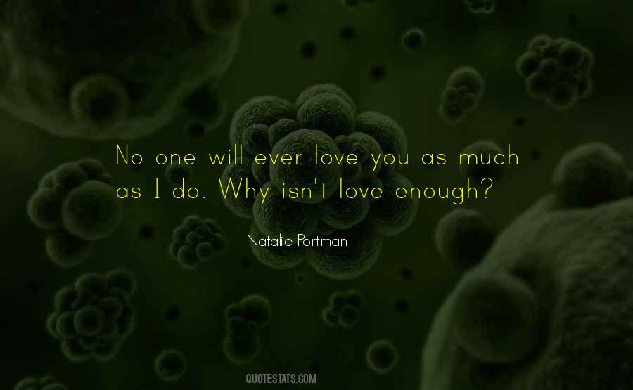 No One Will Ever Love You Quotes #160170