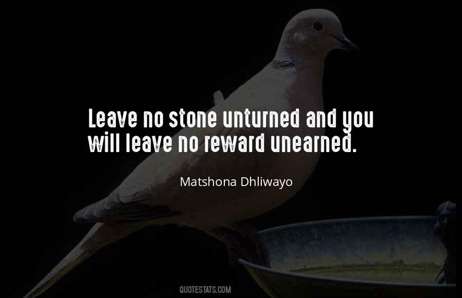 No Stone Unturned Quotes #1802878