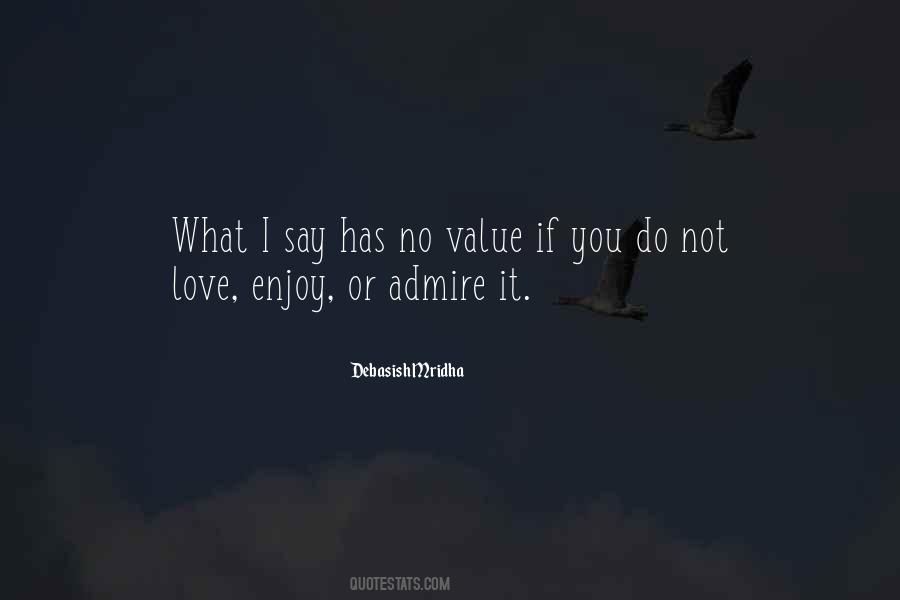 No Value Love Quotes #1178651