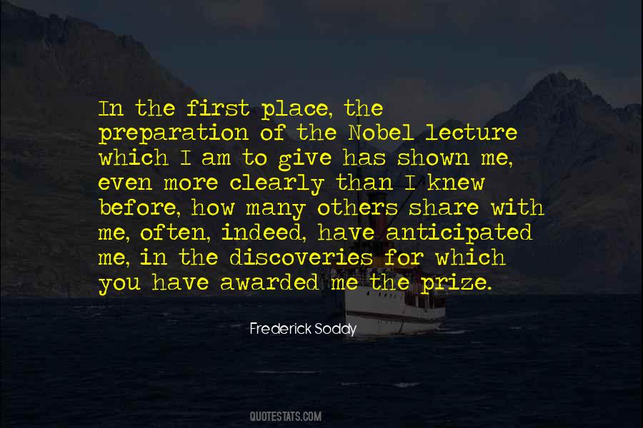 Nobel Lecture Quotes #1046490