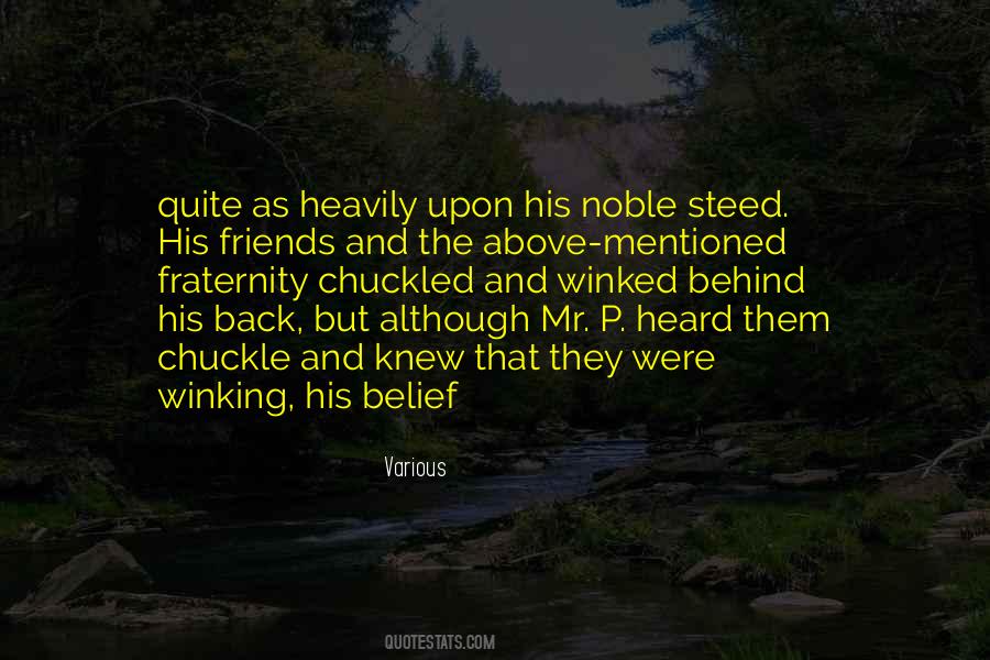 Noble Steed Quotes #1678120