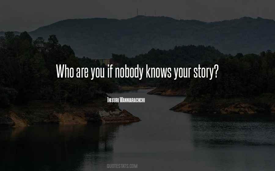 Nobody Knows My Story Quotes #284605