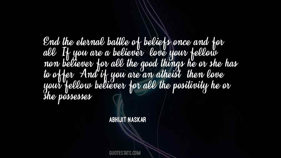 Non Believer Love Quotes #443531