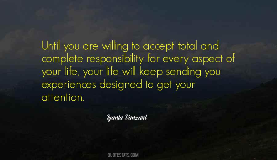 Not Accepting Responsibility Quotes #1266266