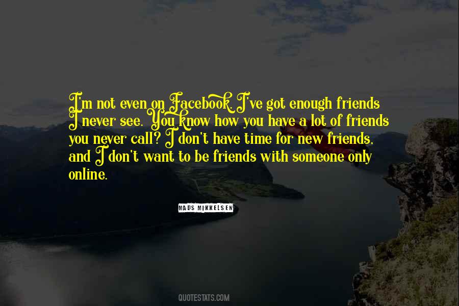 Not Enough Time For Friends Quotes #1087912