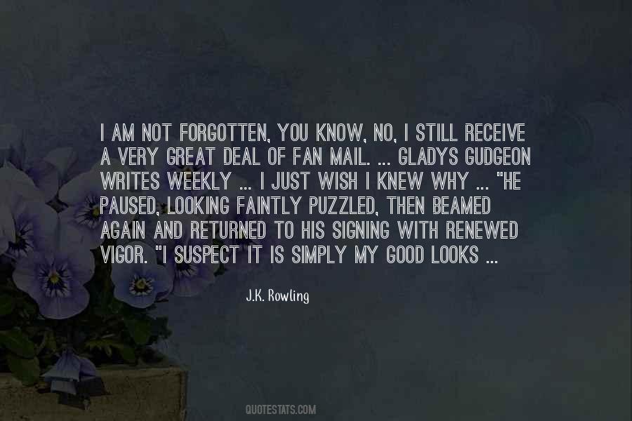 Not Good Looking Quotes #624554