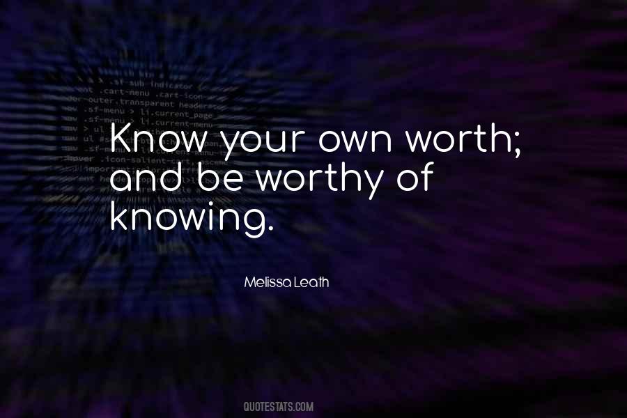 Not Knowing Someone's Worth Quotes #292797