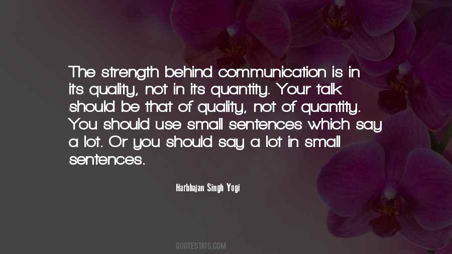 Not Quantity But Quality Quotes #327988