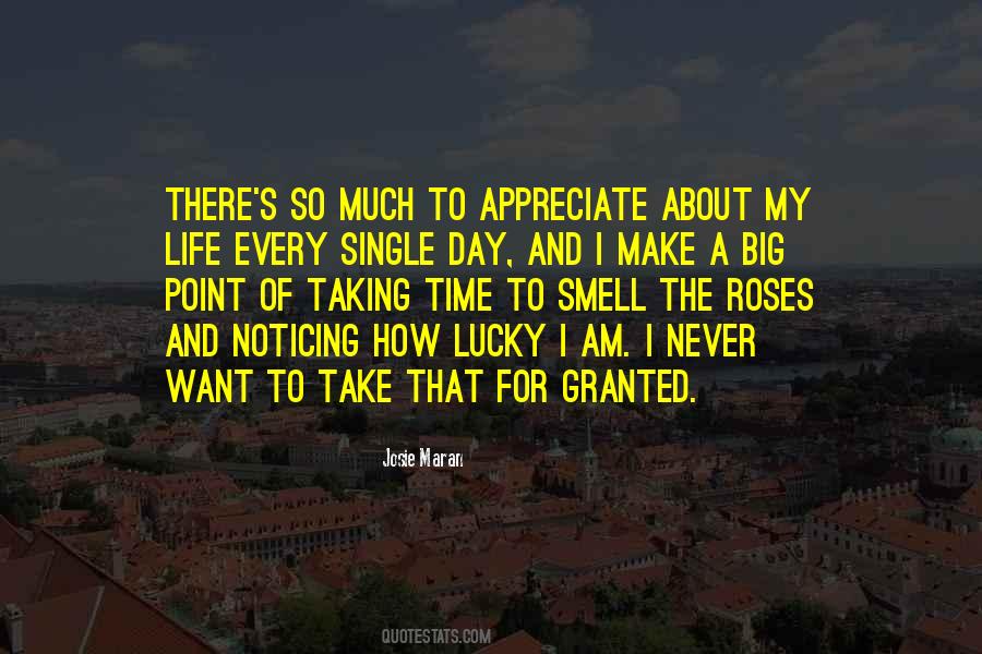 Not Taking For Granted Quotes #895591