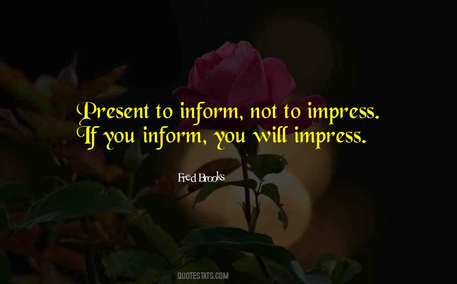 Not To Impress Quotes #435895