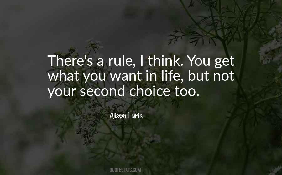 Not Your Second Choice Quotes #986263