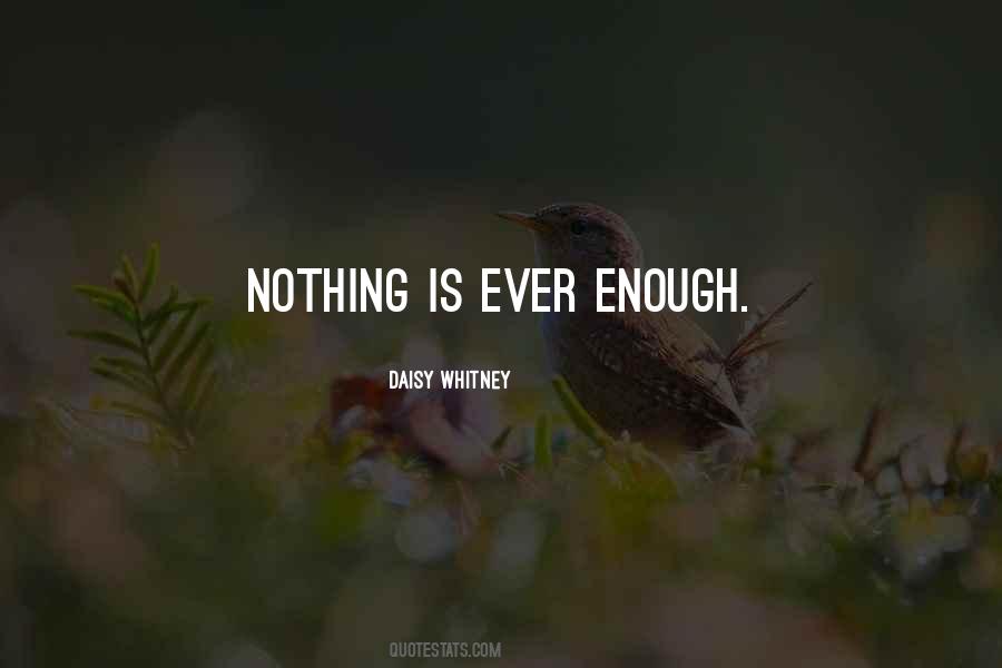 Nothing Ever Enough Quotes #765770