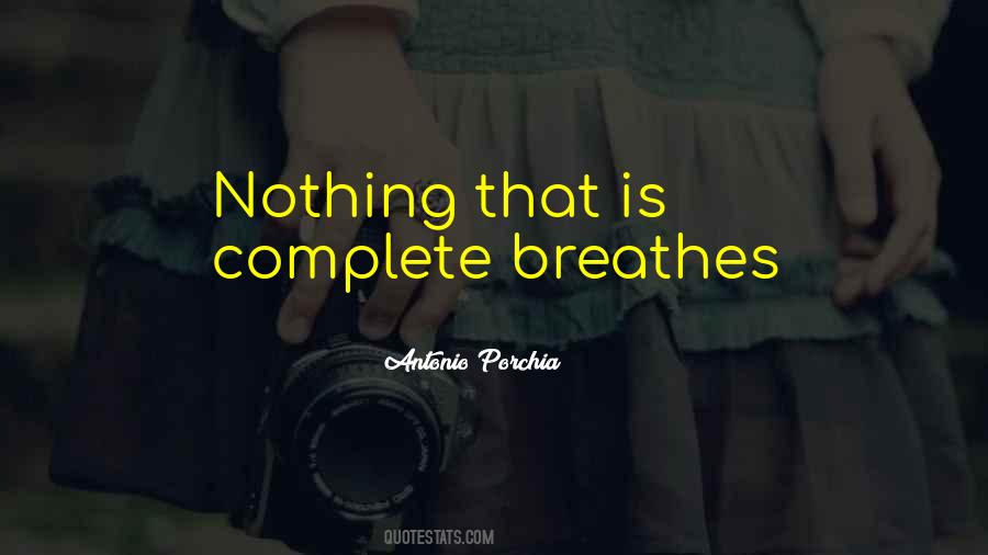 Nothing Is Complete Quotes #353867