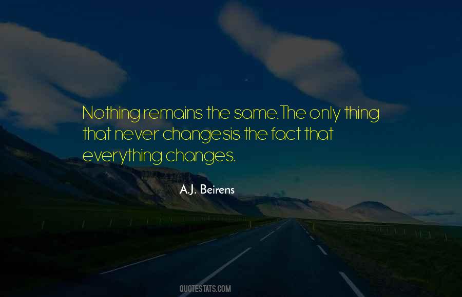 Nothing Remains The Same Quotes #494211