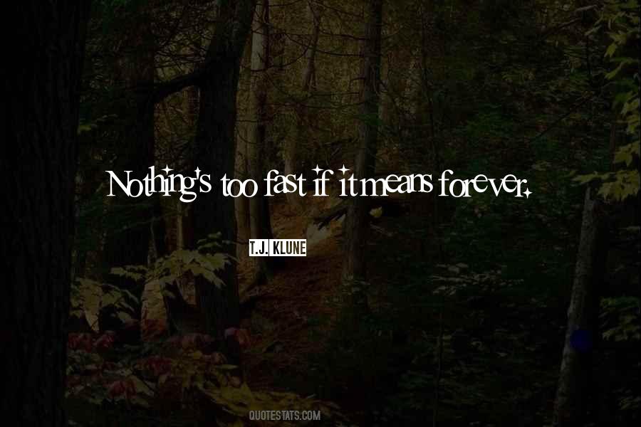 Nothing's Forever Quotes #1775176