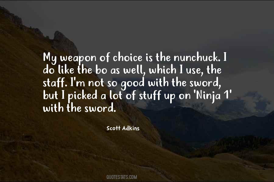 Nunchuck Quotes #1453719
