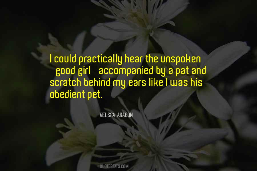Obedient Girl Quotes #338895
