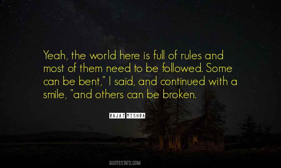 Quotes About Broken Rules #1412016