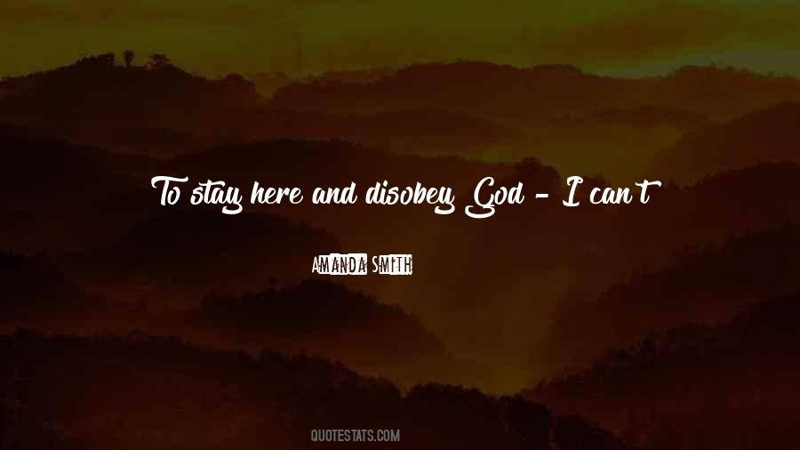 Obey God Quotes #1203781
