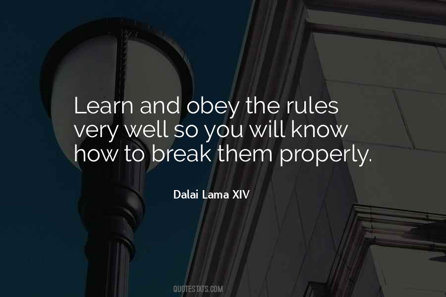Obey My Rules Quotes #1018740