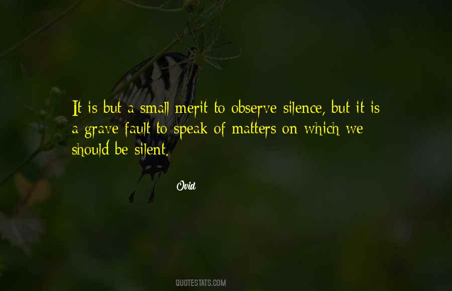 Observe Silence Quotes #1108254