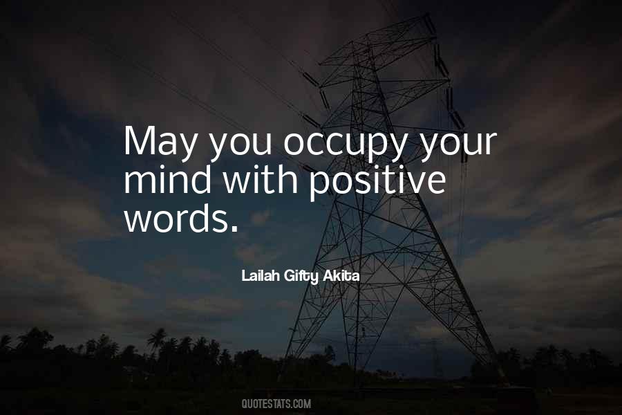 Occupy Mind Quotes #52324