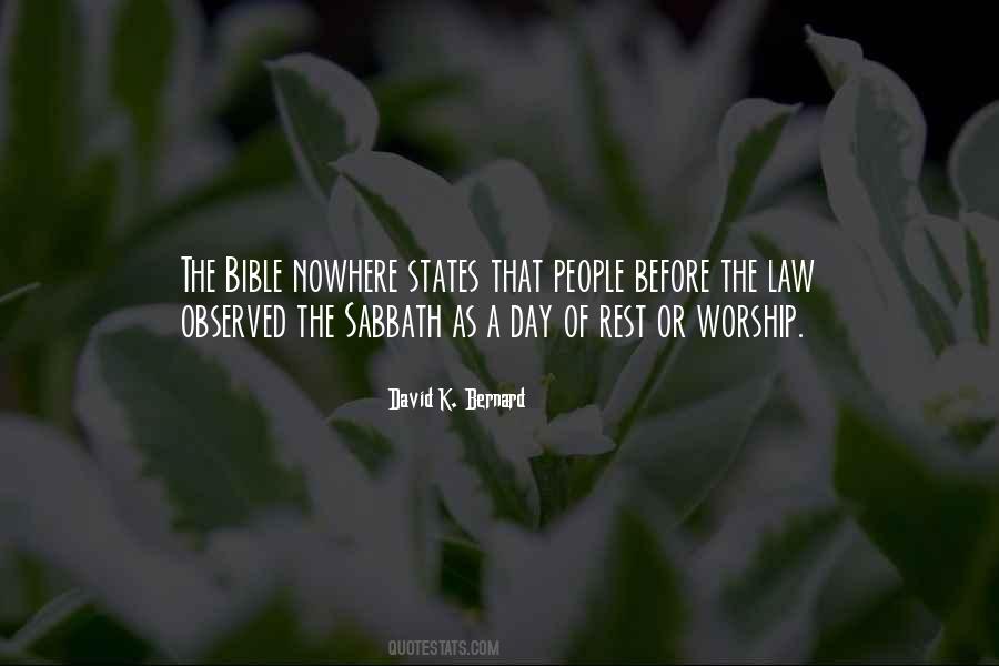 On The Sabbath Day Quotes #1636254