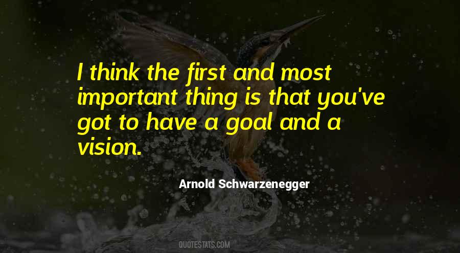 One Goal One Vision Quotes #33652