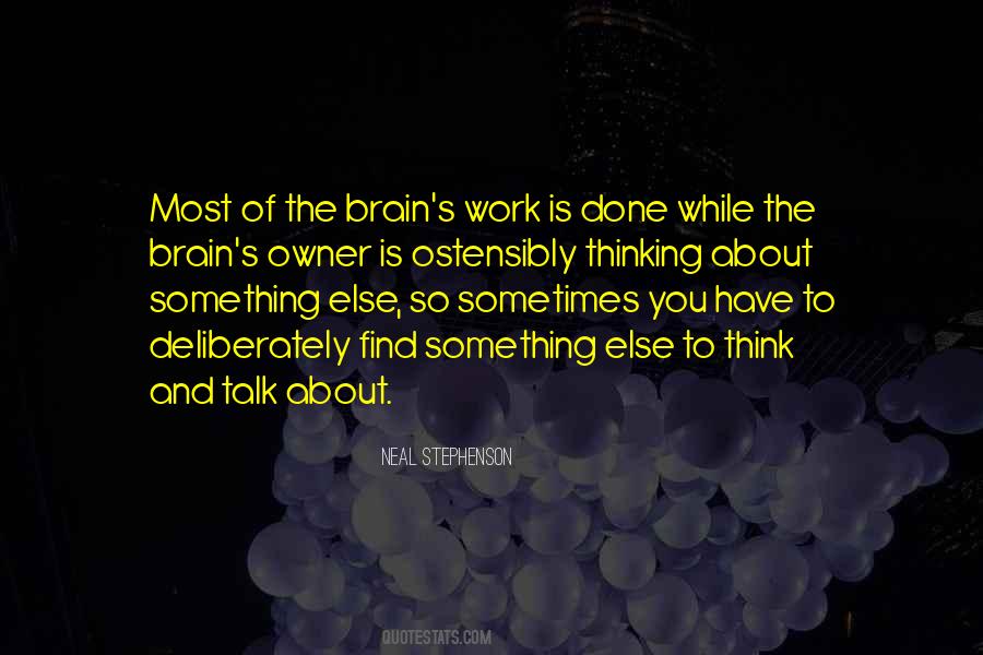 Quotes About Brain Thinking #162335