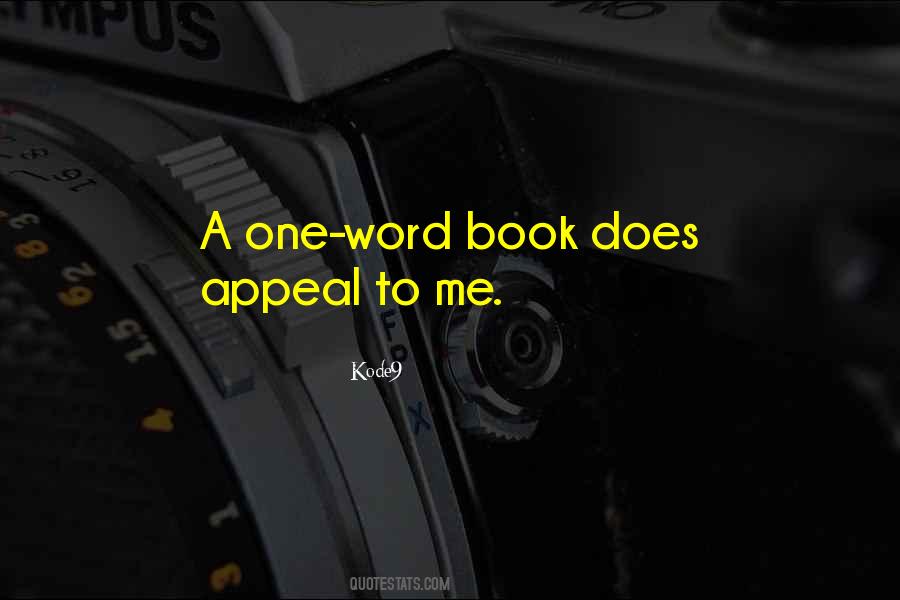 One Word Book Quotes #280241
