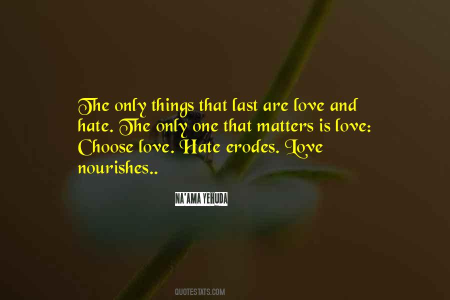 Only Love Matters Quotes #499688