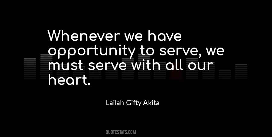 Opportunity To Serve Quotes #1420108