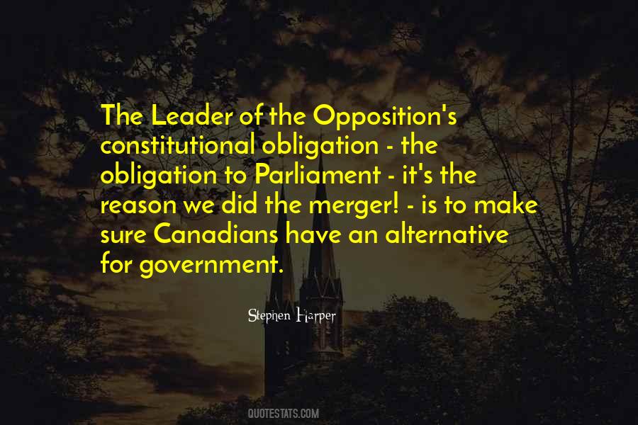 Opposition Leader Quotes #1623925