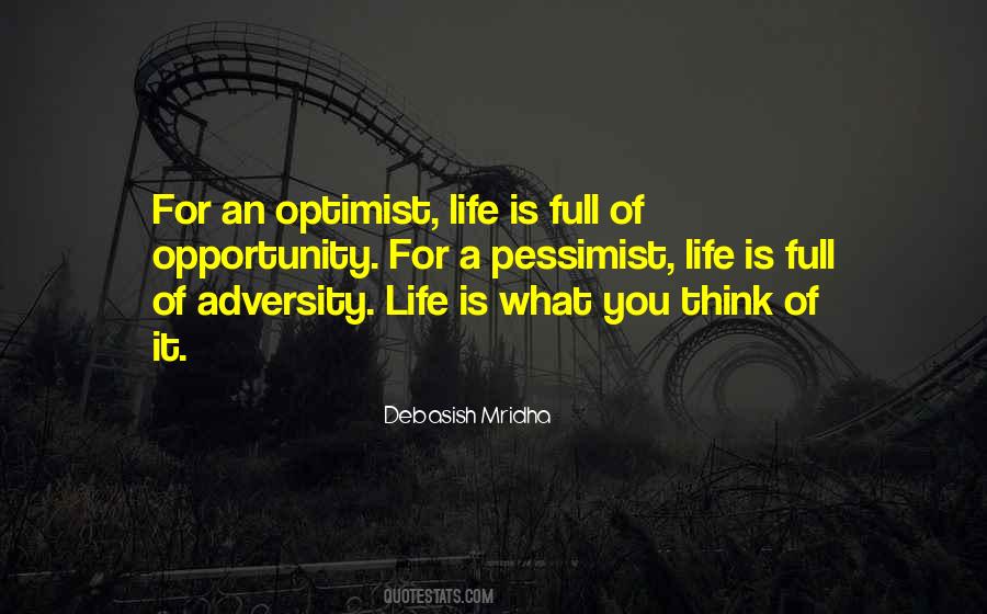 Optimist Vs Pessimist Quotes #356335