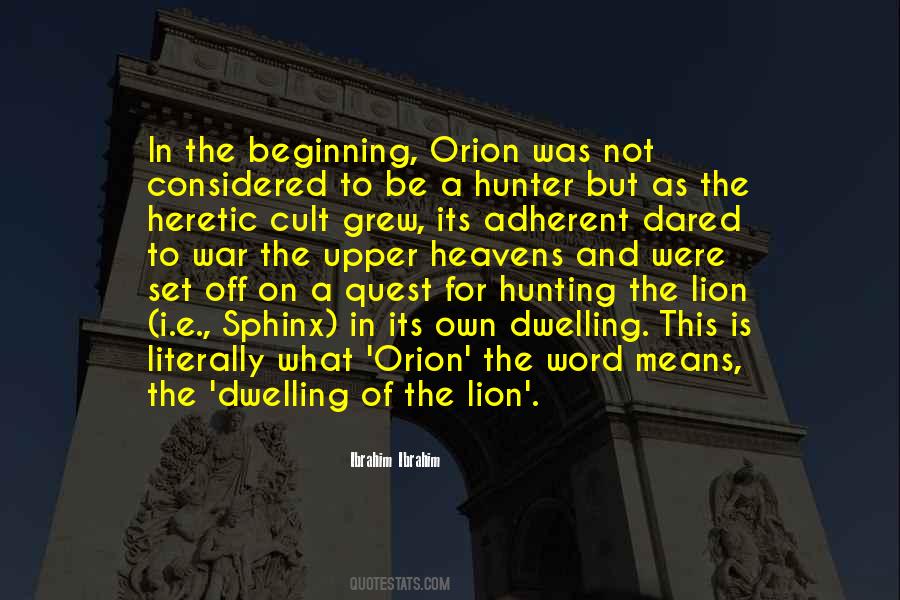 Orion The Hunter Quotes #1411444