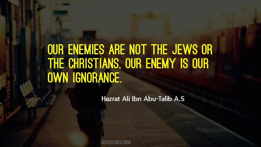 Our Own Enemy Quotes #13628