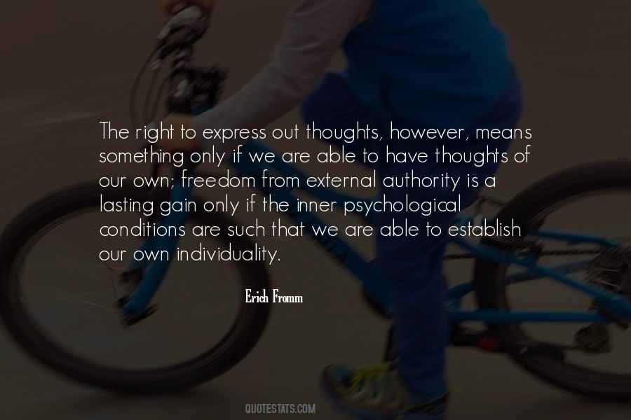 Our Own Thoughts Quotes #396618
