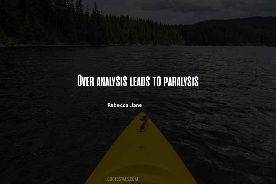 Over Analysis Quotes #120175