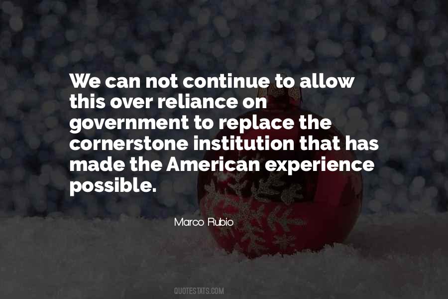 Over Reliance Quotes #115763
