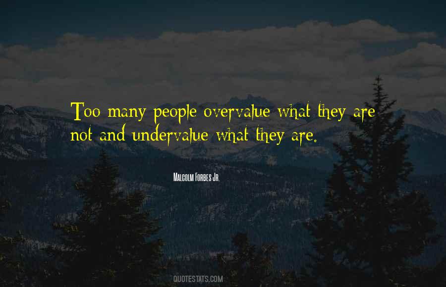 Overvalue Quotes #1406993