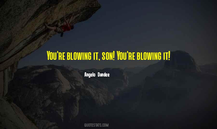 Quotes About Blowing It #1537016