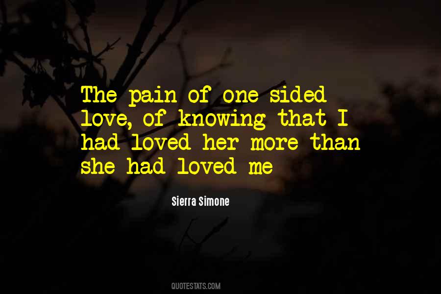 Top 18 Pain One Sided Love Quotes Famous Quotes Sayings About Pain One Sided Love