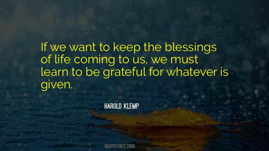 Quotes About Blessings Coming #1396455