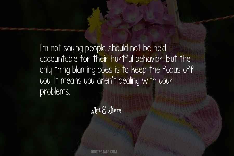 Quotes About Blaming People #412029