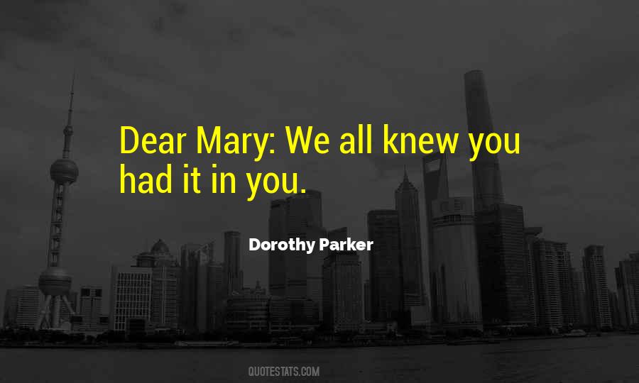 Parker Dorothy Quotes #226454