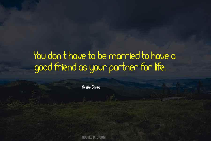 Partner For Life Quotes #595016