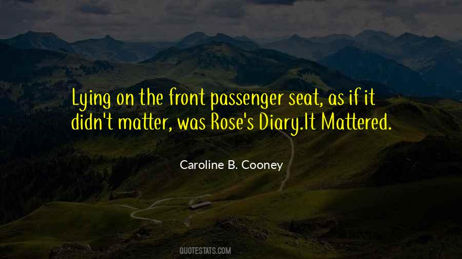 Passenger's Seat Quotes #1099321