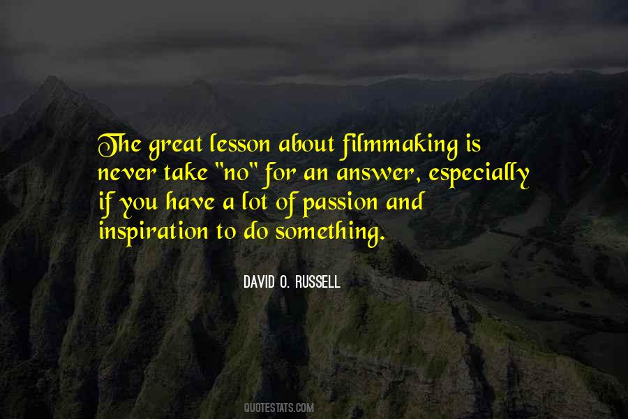 Passion For Filmmaking Quotes #553110