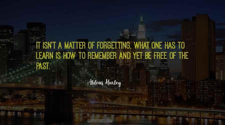 Past Forgetting Quotes #513538